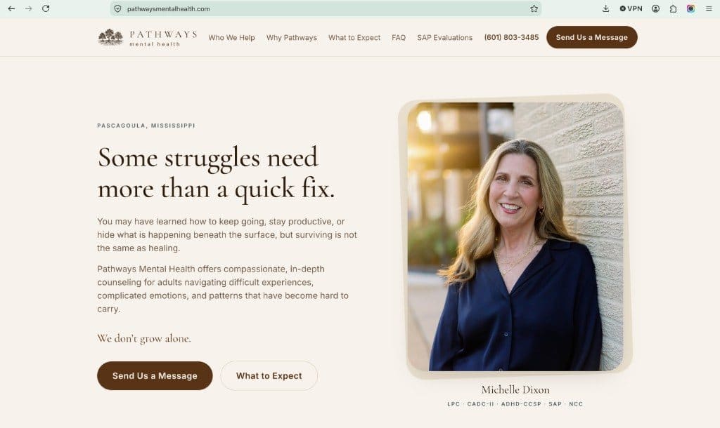 Project website screenshot