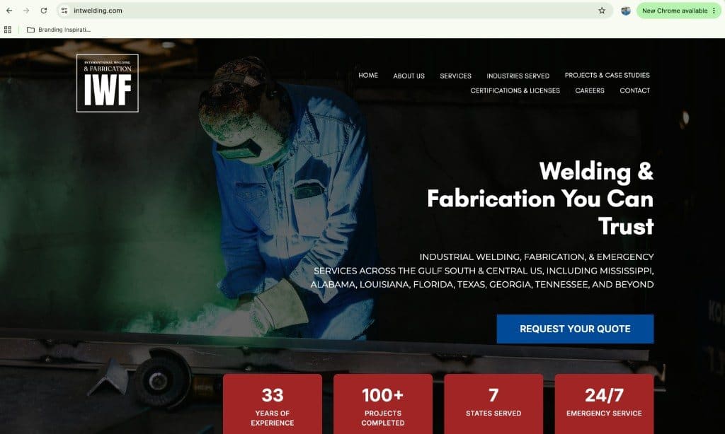 Project website screenshot
